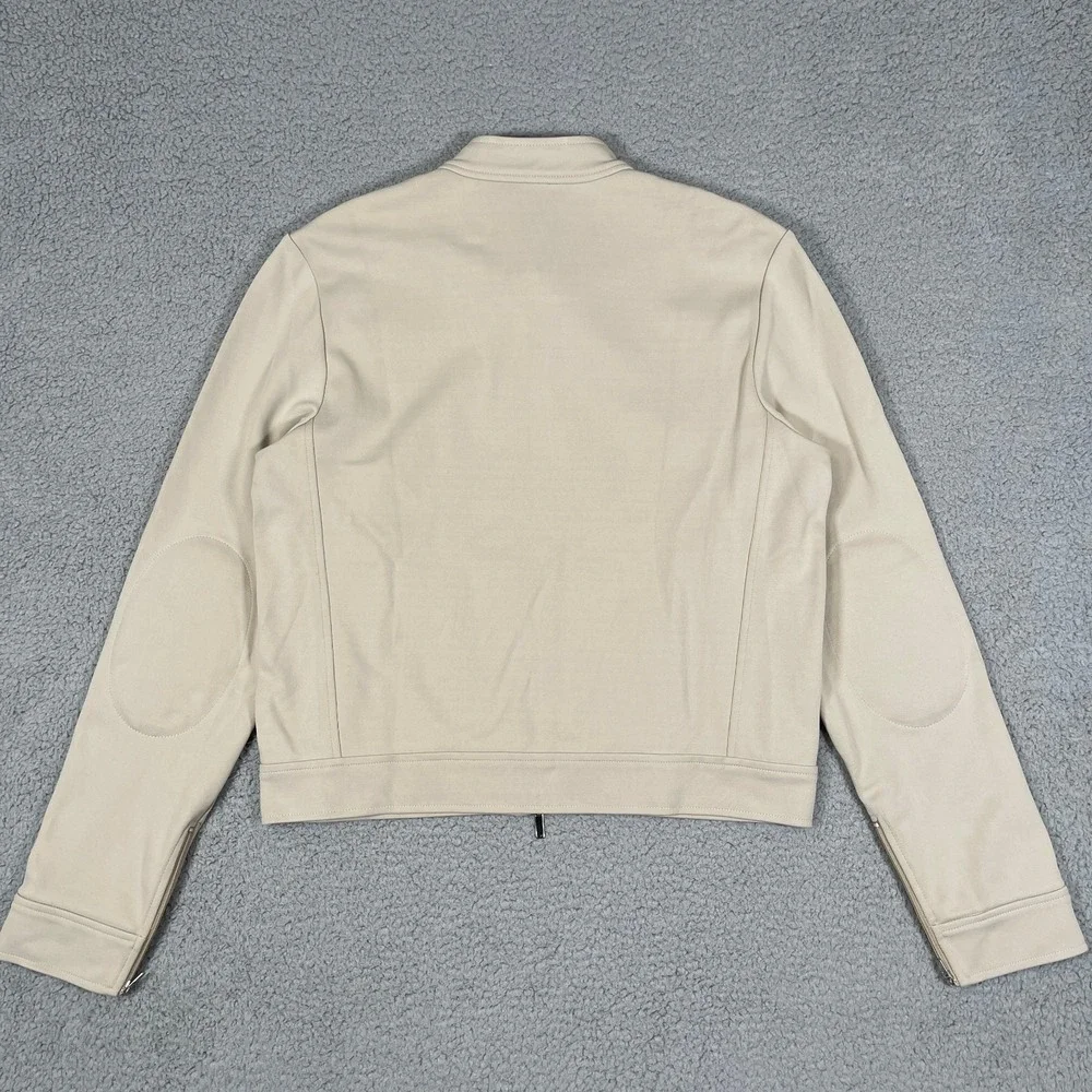 Vintage Polo Ralph Lauren Sport Jacket Womens L Beige‎ Cropped Fit USA Made 90s